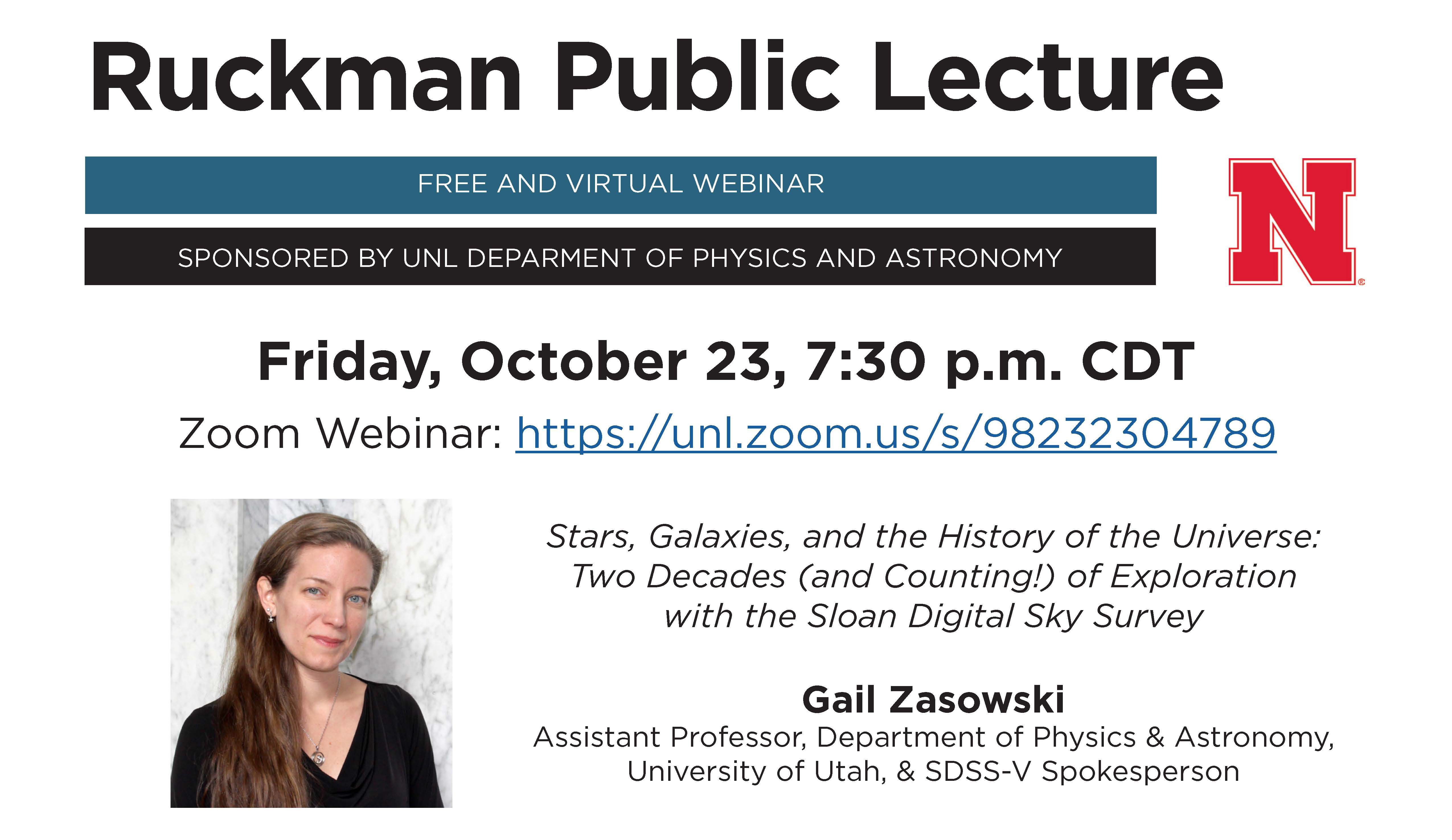 Ruckman Lecture to explore stars, galaxies, history of the universe, Nebraska Today
