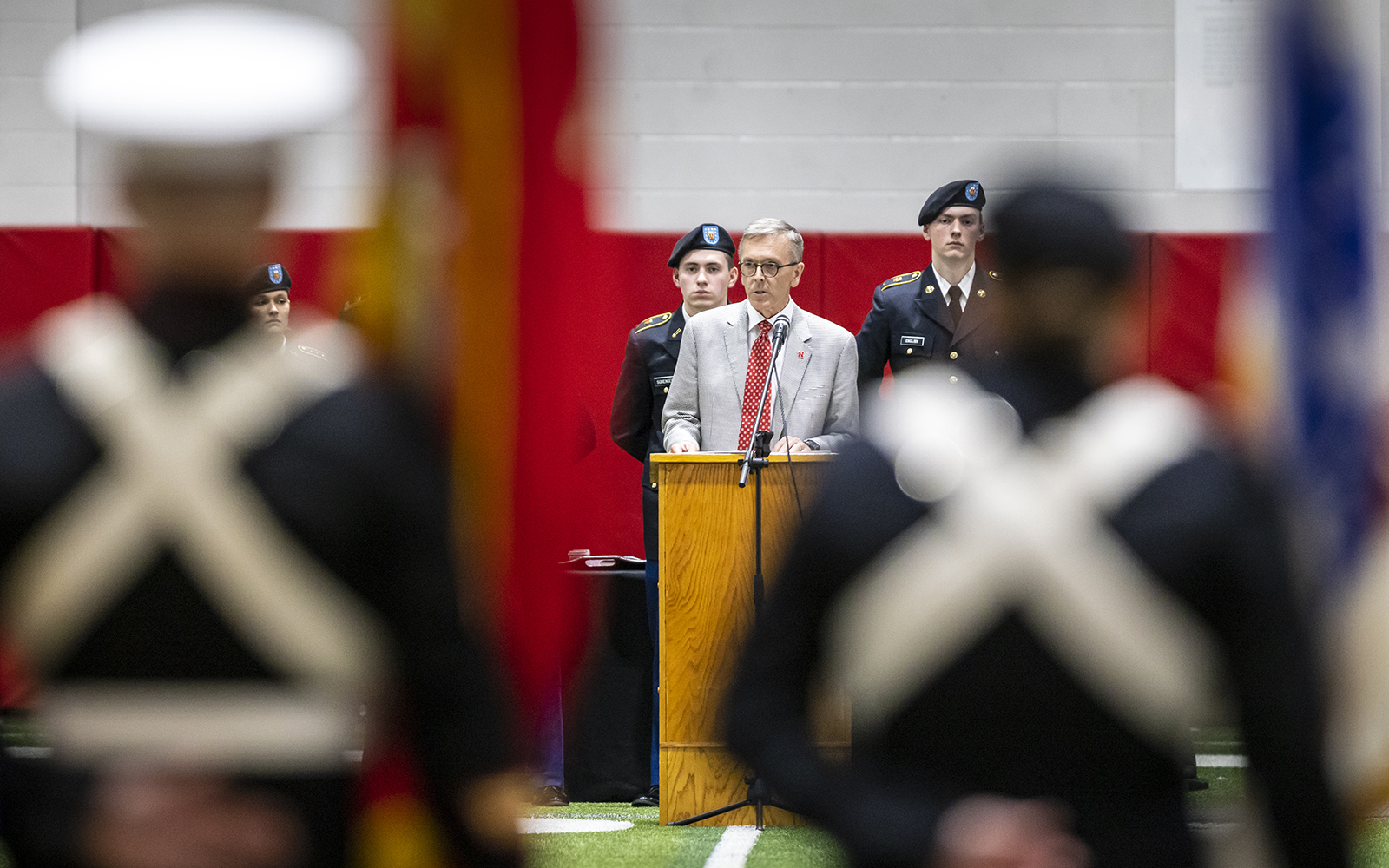 Chancellor holds annual review of ROTC cadets