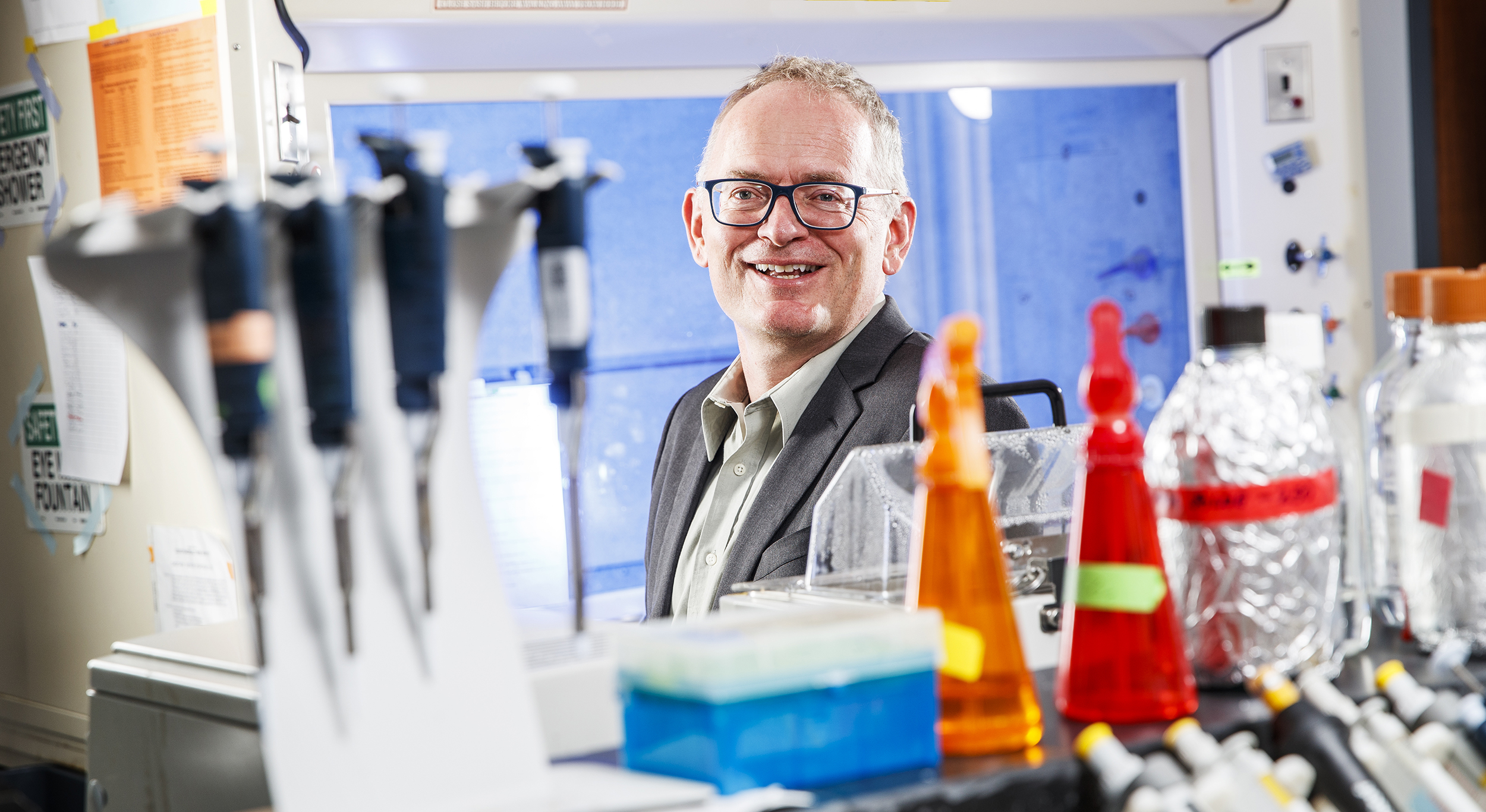 Janos Zempleni in his lab