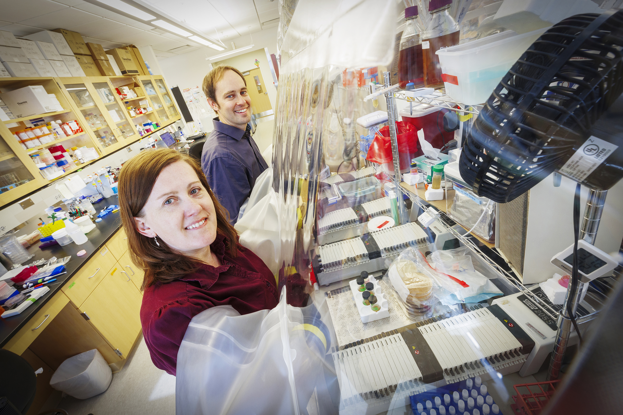 Thomas and Jennifer Auchtung, a husband and wife microbiologist team in Nebraska’s Food Science and Technology Department, were part of an international team that compiled the first comprehensive analysis of fungi in the human gastrointestinal tract, looking for possible ramifications on child health.