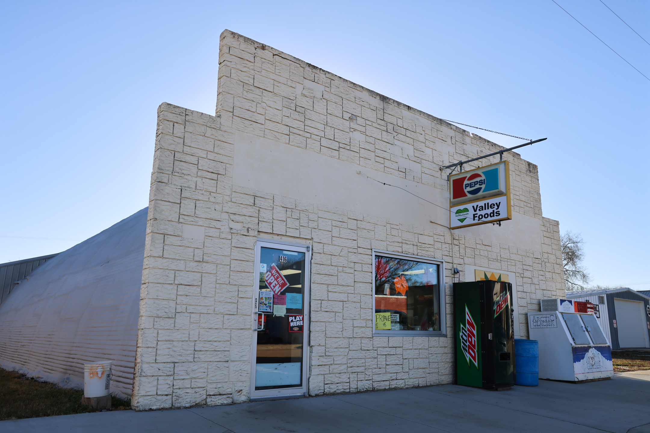 The front of the Valley Foods Cooperative grocery stores in Lynch.