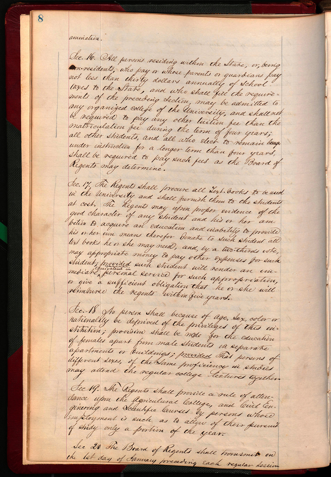 University of Nebraska charter, page 6