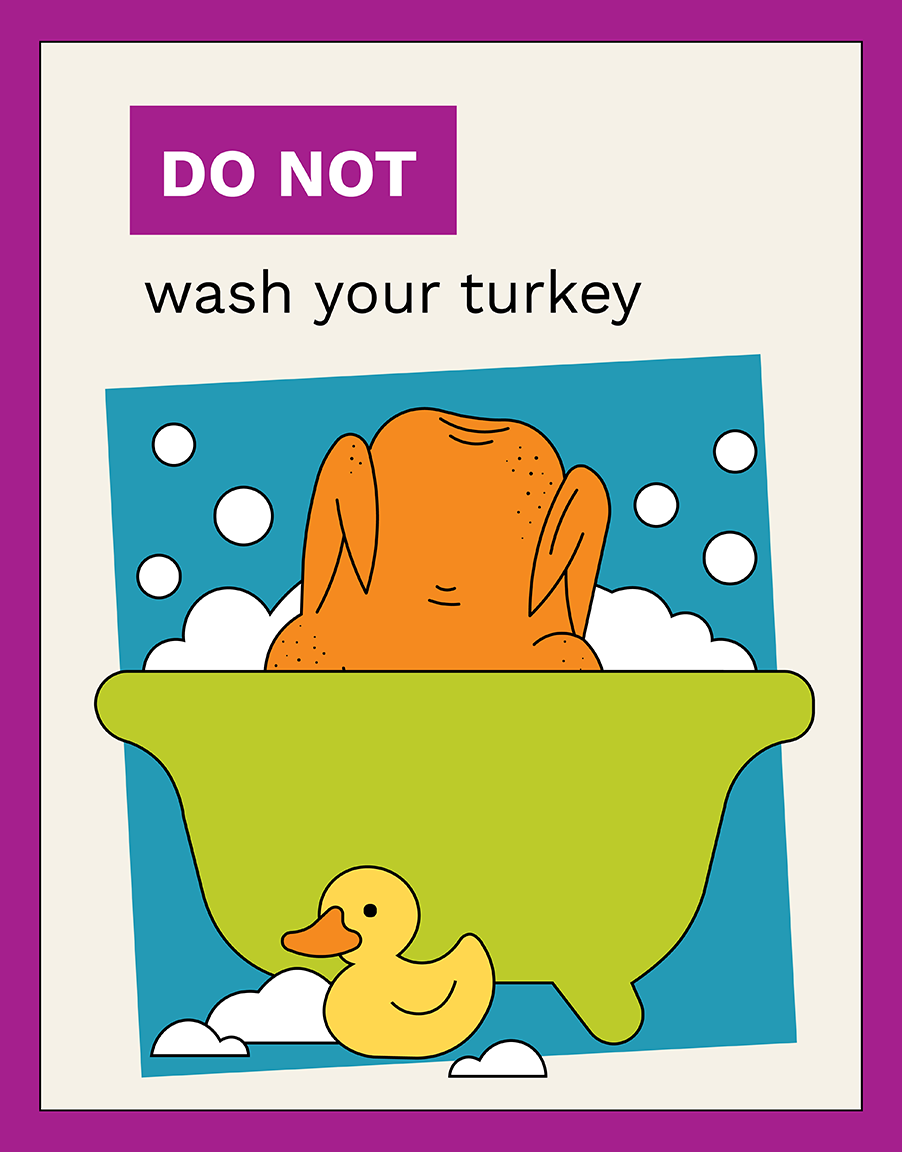 Do not wash your turkey.