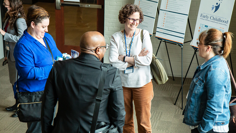 Participants gather during the 2022 CYFS Summit on Research in Early Childhood at the Nebraska Innovation Campus Conference Center on April 13. (Kyleigh Skaggs, CYFS)