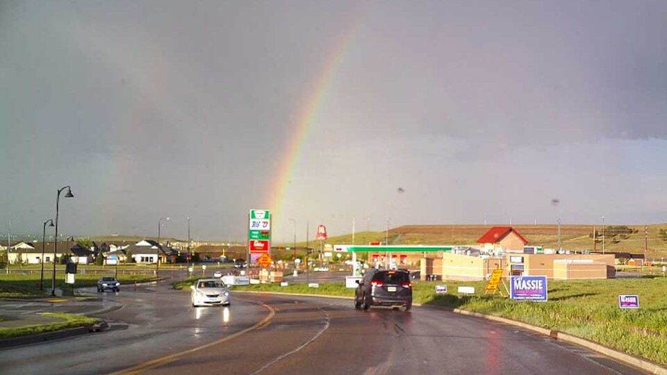 A rainbow after a storm symbolizes one Lakota woman’s struggles in transitioning back into society after her incarceration. The photo was taken by a participant in a recent photovoice project focused on the struggles — and strengths — of Indigenous women.