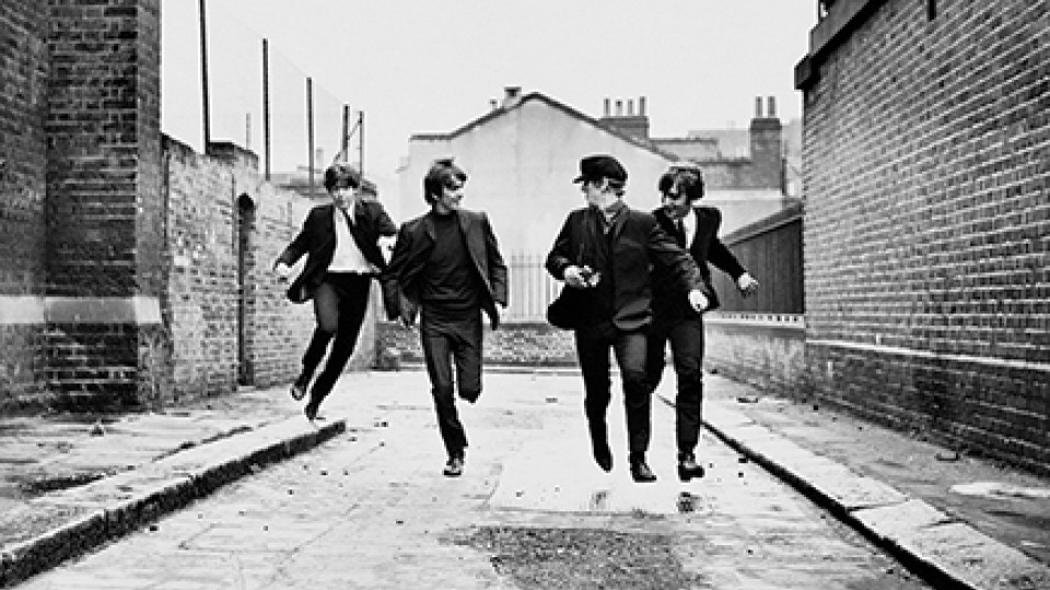 The Beatles in "A Hard Day's Night"