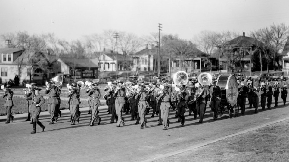 Cadet Marching Band. University Archives