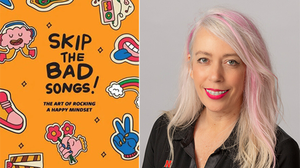 Jen Landis has published a new book titled "Skip the Bad Songs! The Art of Rocking a Happy Mindset." The book includes illustrations by Rachel Dempsey (B.F.A. 2022).