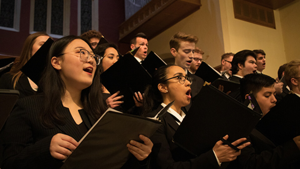 The Glenn Korff School of Music presents an Afternoon of Choirs on April 24 and an Evening of Choirs on April 26. 