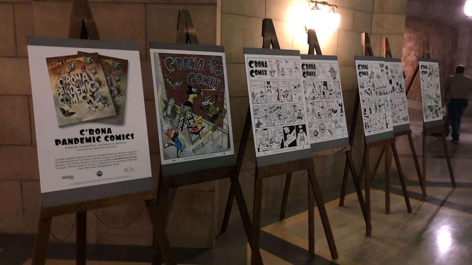 Visit the State Capitol through the end of May to see the display on C’Rona Pandemic Comics