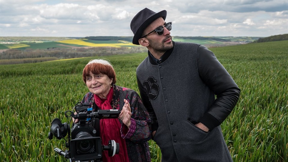 "Faces Places," opening Feb. 2 at the Ross, features (from left) cinematographer Agnès Varda and photographer JR in a journey through rural France.
