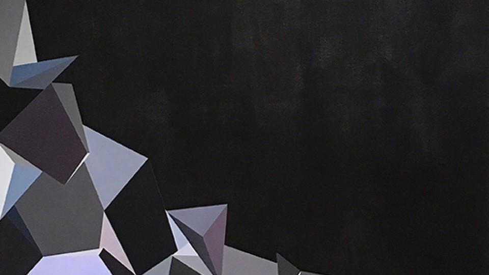 Zoe Gengenbach, Raven, acrylic on canvas, 36" x 36", 2015.