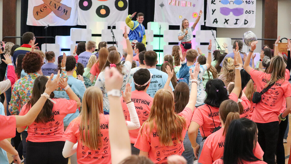 Here is a sneak peak into what one of the many dance parties at Huskerthon might look like!