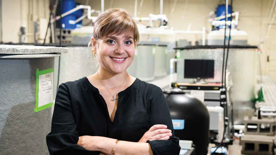 Jamilynn Poletto, fish physiologist and assistant professor at the University of Nebraska–Lincoln School of Natural Resources, is improving human health through her studies of fish health.