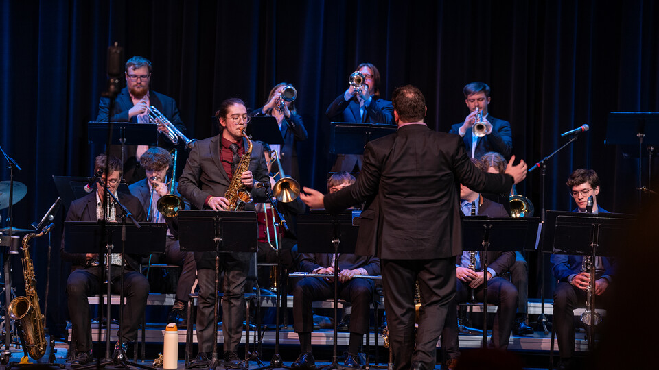 The UNL Jazz Orchestra presents “All Together” on Tuesday, April 30 at the Storm Cellar. Photo courtesy of the Glenn Korff School of Music. 