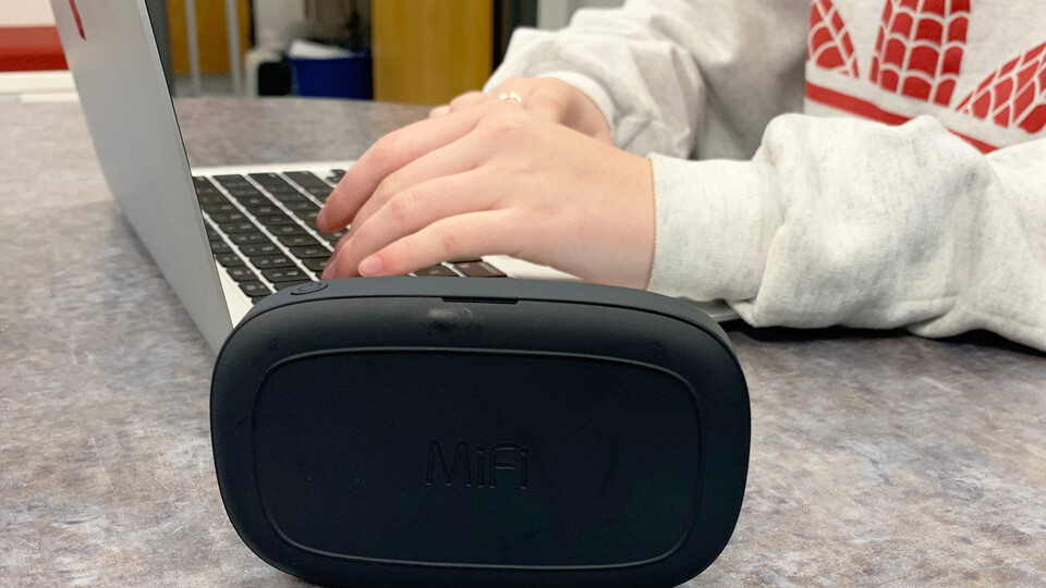 Students can check out a MiFi hotsport device for no charge through Information Technology Services.