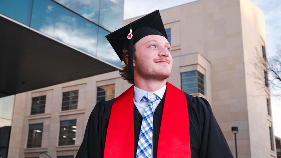 Nebraska's Samuel DeZube graduates Dec. 16 and will go on to work as a business operations analyst in Omaha.