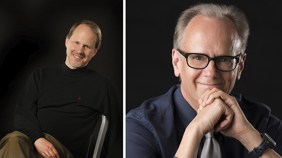 Hans Sturm (left) and Tom Larson will present a faculty recital on Thursday, Nov. 11 in Westbrook Recital Hall Rm. 119.