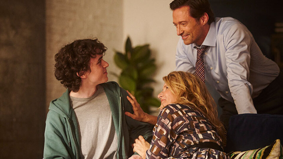 Hugh Jackman, Vanessa Kirby, & Zen McGrath in "The Son."