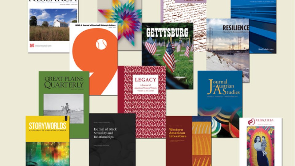 Some of the 30 journals published by University of Nebraska Press