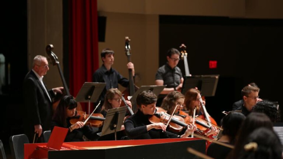 Campus Orchestra from a previous pre-covid 19 performance