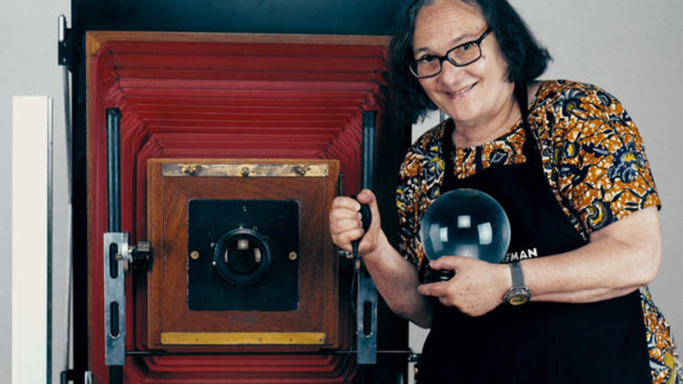 Elsa Dorfman is featured in Errol Morris' "The B-Side," which opens Aug. 4 at the Mary Riepma Ross Media Arts Center.