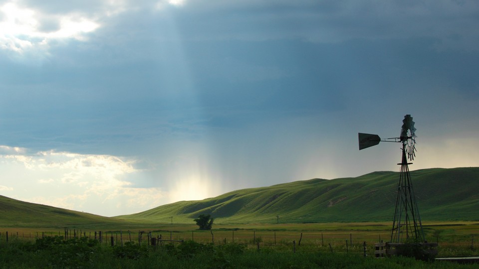 Rain falls near UNL's Gudmundsen Sandhills Laboratory in the Nebraska sandhills. A new groundwater report issued by UNL's School of Natural Resources shows that much of Nebraska is beginning to recover from the 2012-13 drought.