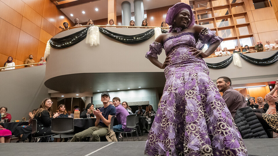 Hosted at the Wick Alumni Center, the highlight of Global Glam included more than 80 students modeling traditional clothing from their country as well as clothing from student designers and local retailers.