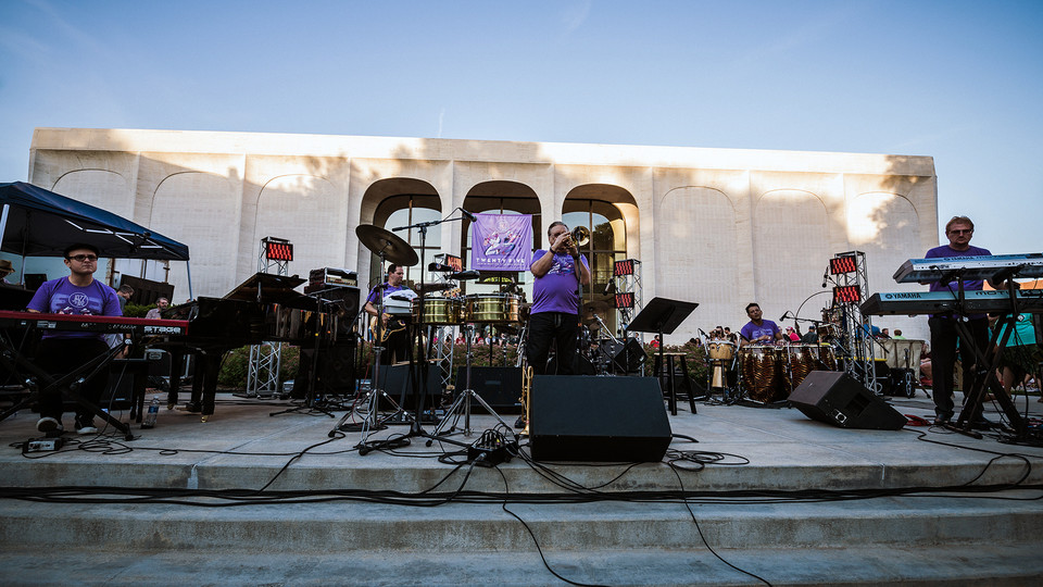 The Jazz in June concerts are held outdoors in the sculpture garden west of Sheldon Museum of Art. The concerts being at 7 p.m. every Tuesday in June.