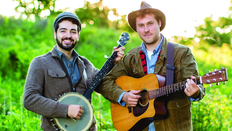 Justin Lansing (left) and Joe Mailander of The Okee Dokee Brothers will perform at the Lied Center for Performing Arts on April 2.