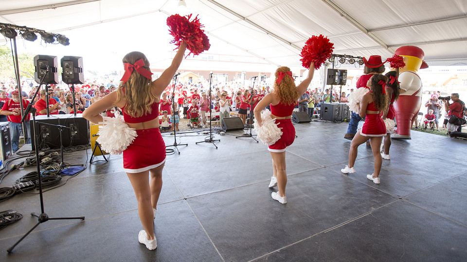 Nebraska State Fair visitors can cheer along with Husker cheerleaders during Red Out Day on Sept. 3. The 2017 fair runs from Aug. 25 to Sept. 4 in Grand Island.