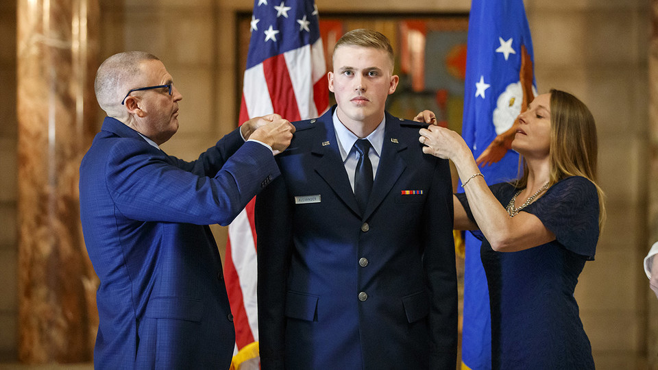 Trey Alexander of Hastings was commissioned a second lieutenant in the U.S. Air Force during a Dec. 20 ceremony in the Capitol Rotunda.