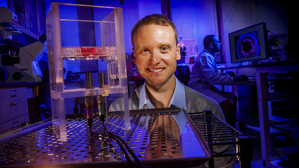 Ryan Pedrigi, assistant professor of mechanical and materials engineering at the University of Nebraska–Lincoln, will use a five-year, $543,000 award from the National Science Foundation’s Faculty Early Career Development Program to lay the groundwork for a targeted, noninvasive treatment for atherosclerosis.