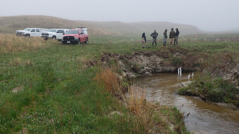 Researchers looking at watershed