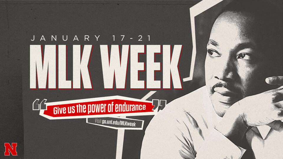 MLK Week 2022 illustration with photo of Dr. Martin Luther King Jr.
