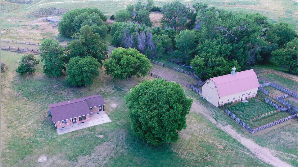 Overhead view of Krutsinger ranch in Dundy County