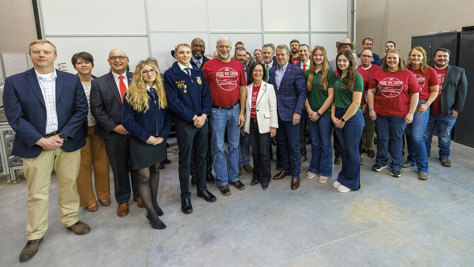 Photo of those who attended the Nebraska Ag Week proclamation signing at Nebraska Innovation Campus.