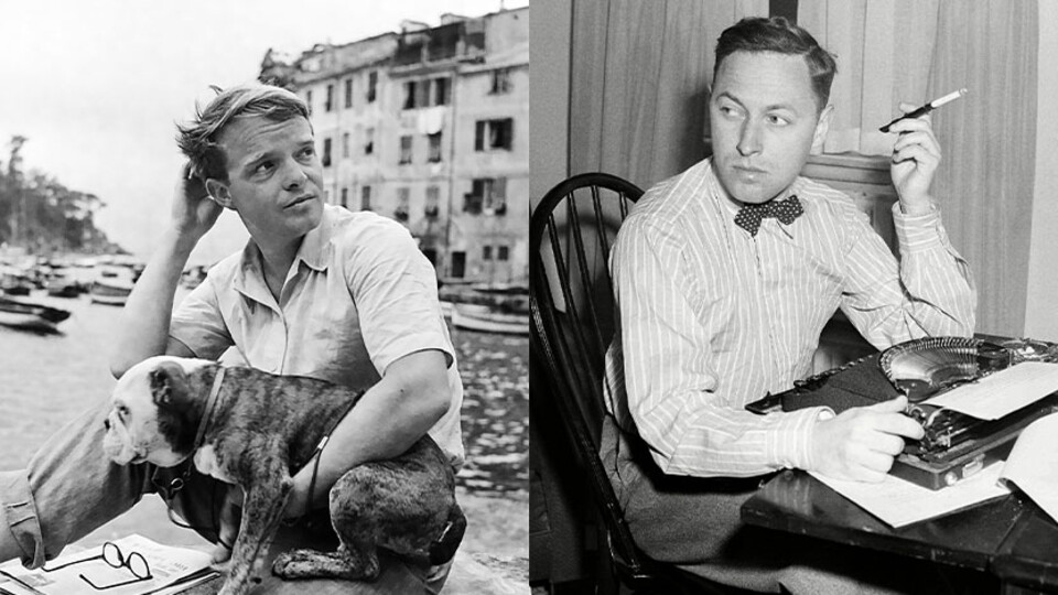 Truman Capote (left) and Tennessee Williams are featured in "Truman and Tennessee: An Intimate Conversation," which opens July 9 at the Ross.