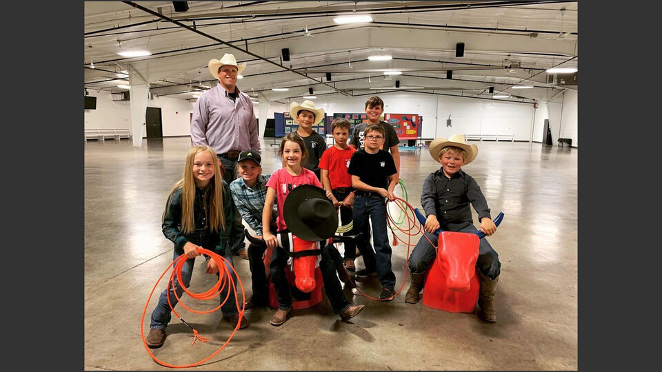 Working through Nebraska 4-H, members of the university’s rodeo team traveled to Geneva on June 29 to teach children about the fundamentals of roping. Learn more at https://go.unl.edu/4sip.