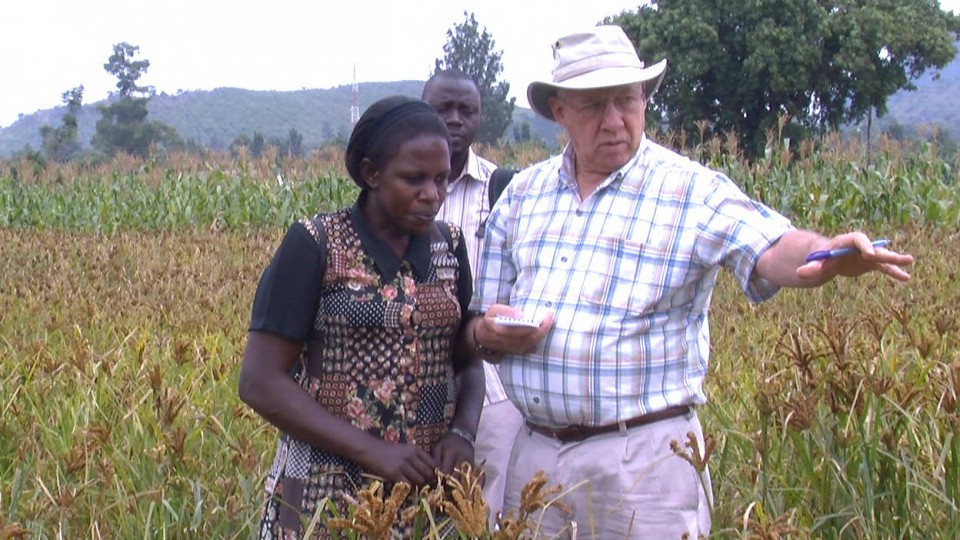 UNL agronomist Charles Wortmann works with grain producers in Uganda.
