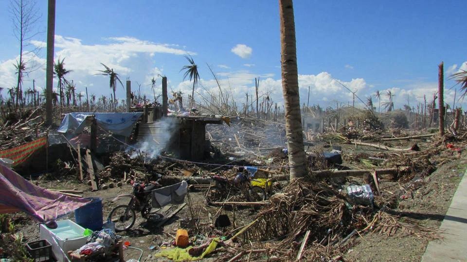 Typhoon Haiyan cut a swath of destruction across the Philippines in early November. This house of Jessica Torrion's friends was completely destroyed. 