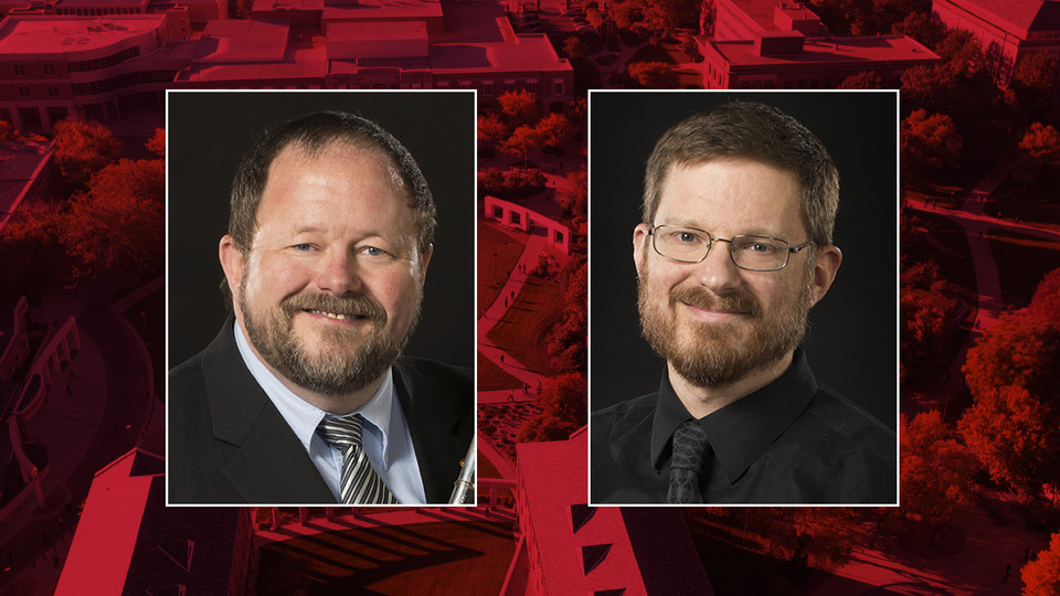 Nebraska's John Bailey (left) and Christopher Marks will perform in a faculty recital on Jan. 25 in Kimball Recital Hall.