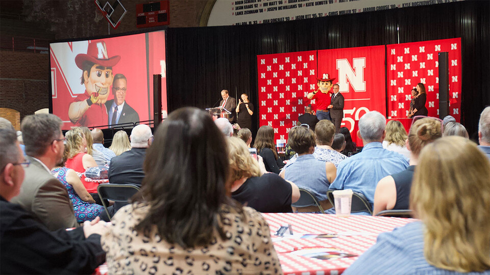 Chancellor Green and Herbie Husker