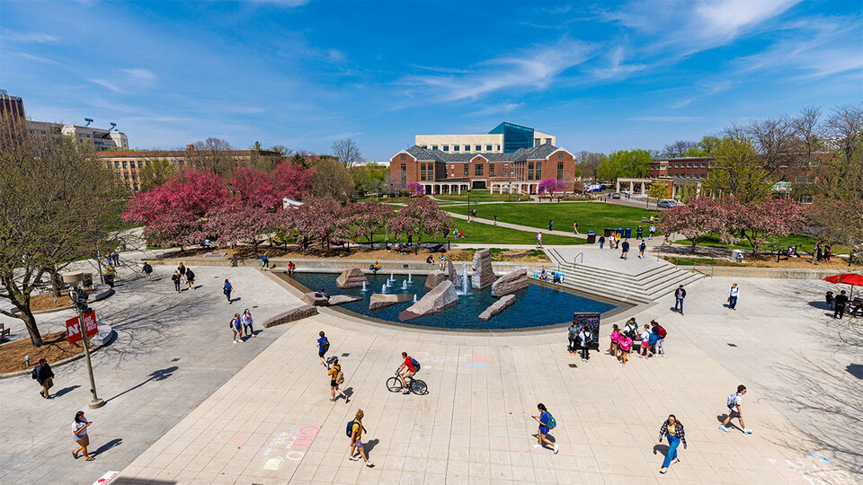 Panorama of City Campus in spring