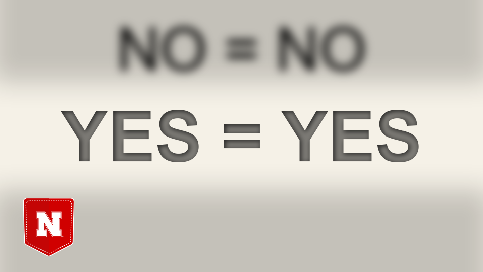 Graphic highlighting "YES = YES"