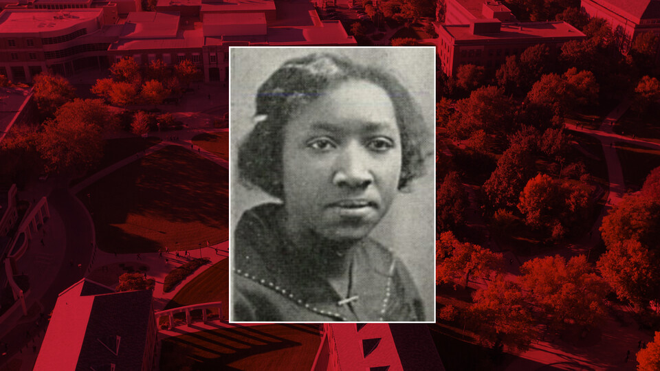 Black and white headshot of Nebraska Law alumna Zanzye Herterzena A. Hill, the first Black woman to earn a law degree from Nebraska U.