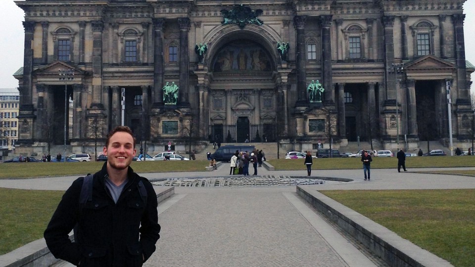 Jackson Thomas studied at the Deutsch in Deutschland Institute in Berlin, Germany, in spring 2013. He described the study abroad opportunity as an experience of a lifetime. UNL has joined an initiative to increase the number of students participating in education abroad programs.