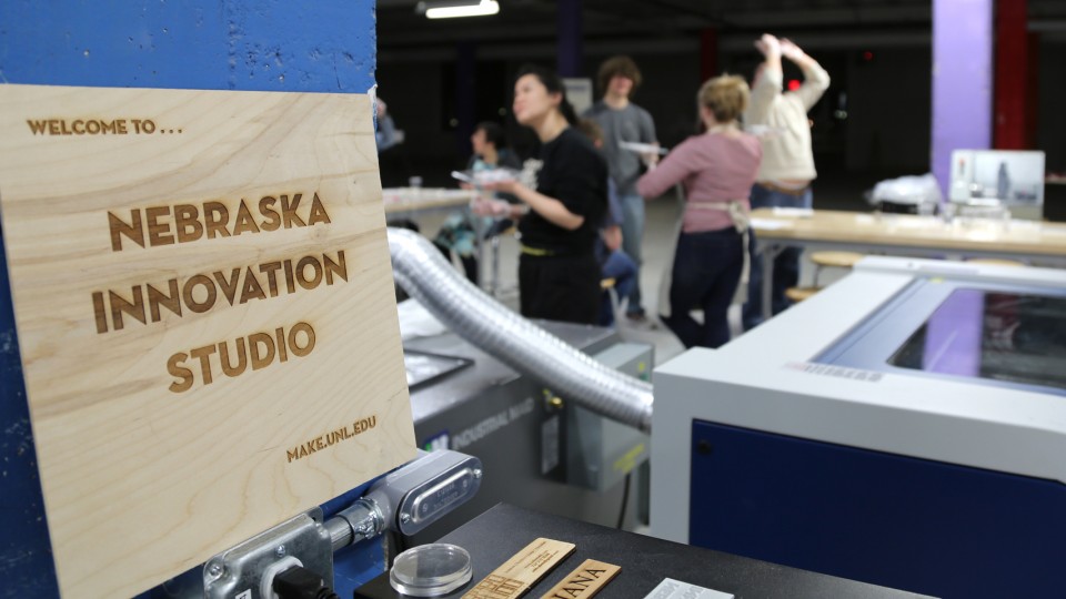"Making for Innovation" is a unique, first-time course offered at Innovation Studio on Nebraska Innovation Campus. The course, which is designed to foster creativity, includes 23 student respresenting 10 different disciplines.