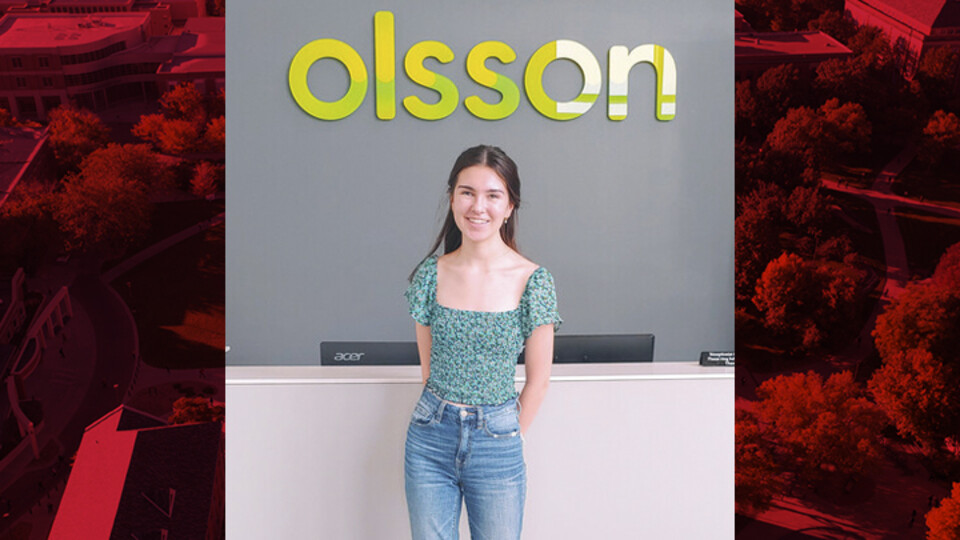 Mia Toigo at her 2022 summer internship with Olsson Associates.