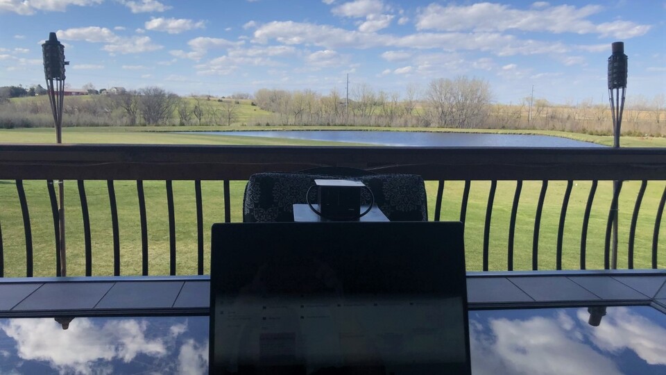 A sunny view courtesy of Becky Mullin's new home office space